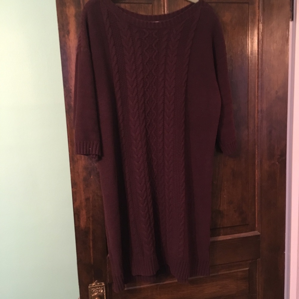 Old Navy sweaterdress, xl, burgundy